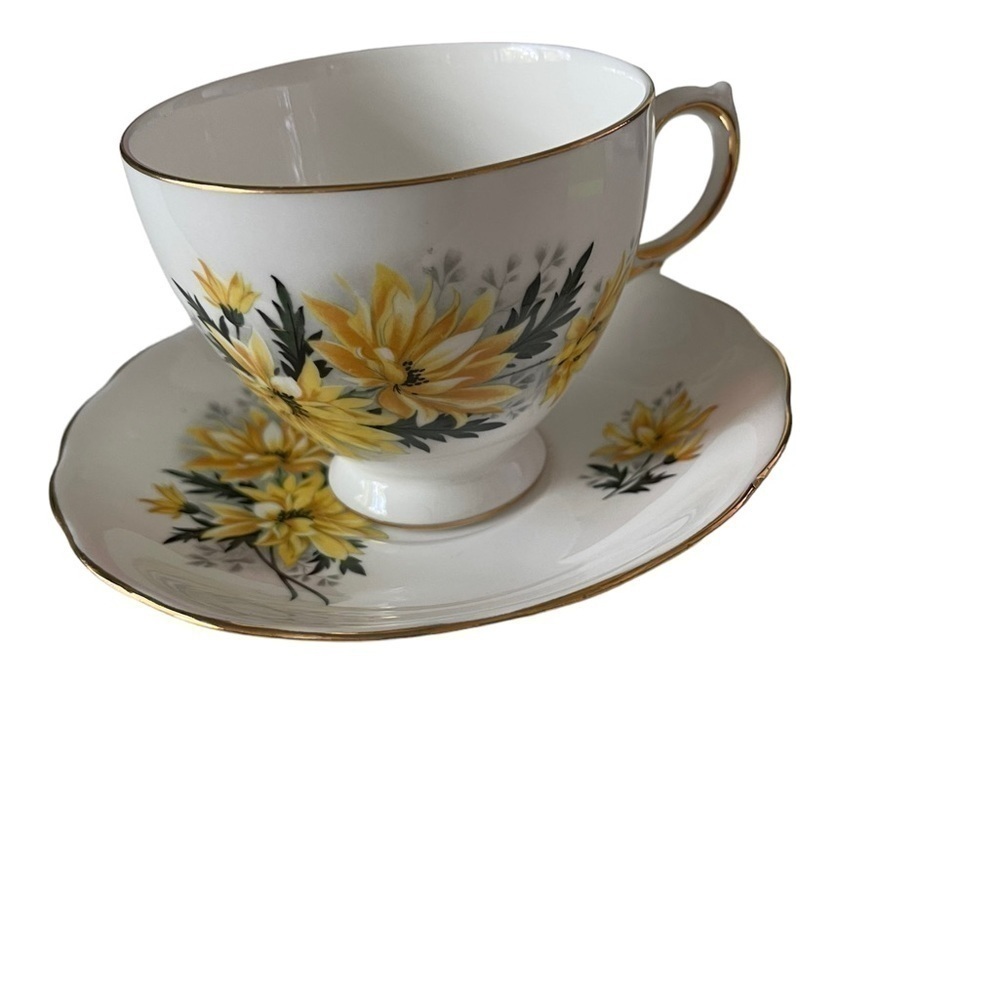 Royal Vale bone China teacup and saucer, made in England.